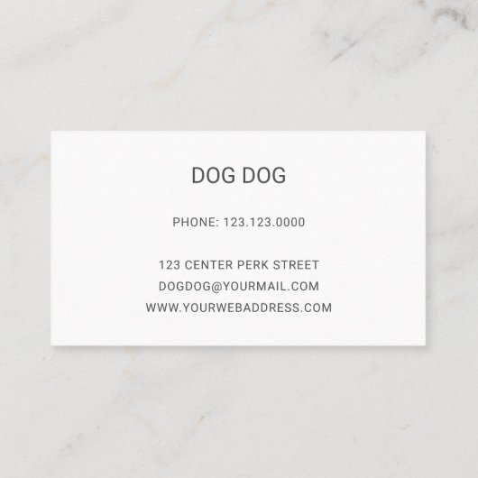 Afspraakkaart groomer botstempel visitekaartje (Achterkant)