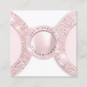 Afspraakkaart Optisch Roos Glitter Pearl Contactkaartje (Voorkant)