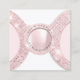 Afspraakkaart Optisch Roos Glitter Pearl Contactkaartje