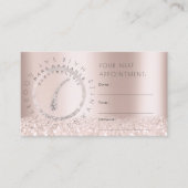 Afspraakkaart Roos Elektrolyse Glitter Logo1 Afsprakenkaartje (Voorkant)