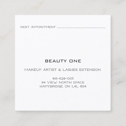 Afspraakkaart Roos Wit Logo Sociaal Plein Contactkaartje (Achterkant)