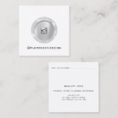 Afspraakkaart Roos Wit Logo Sociaal Plein Contactkaartje (Voorkant / Achterkant)