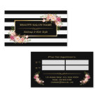 Afspraakkaart  Schoonheidssalon Gold Floral