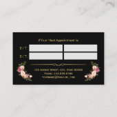 Afspraakkaart  Schoonheidssalon Gold Floral Afsprakenkaartje (Achterkant)