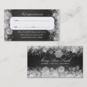 Afspraakkaart Sparkling Night Black Afsprakenkaartje (Voorkant / Achterkant)