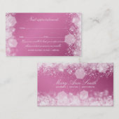 Afspraakkaart Sparkling Night Pink Afsprakenkaartje (Voorkant / Achterkant)