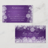 Afspraakkaart sprankelende nacht Paarse Afsprakenkaartje (Voorkant / Achterkant)