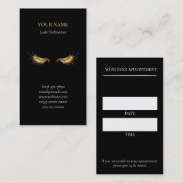 Afspraakkaart voor luxe wimperspecialist afsprakenkaartje