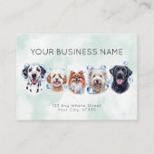 Afspraakkaart waterverf honden bubbels afsprakenkaartje (Achterkant)