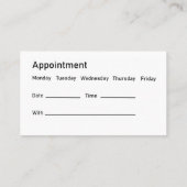 Afspraakkaarten Dierenziekenhuis Afsprakenkaartje (Achterkant)