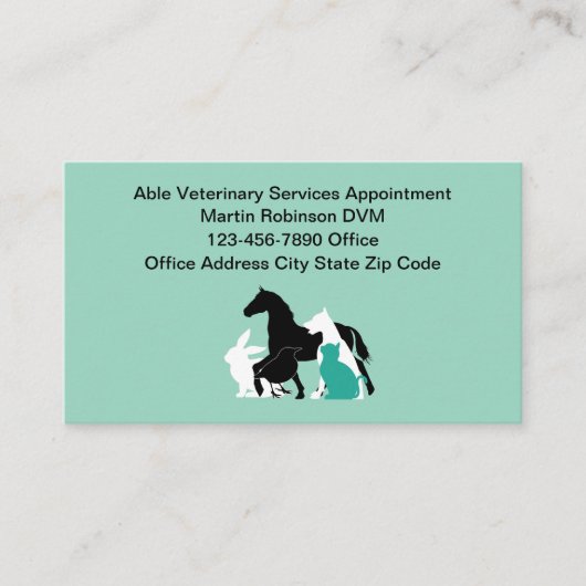 Afspraakkaarten Dierenziekenhuis Afsprakenkaartje (Voorkant)