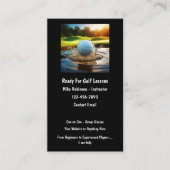 Afspraakkaarten voor golfinstructeurs visitekaartje (Voorkant)