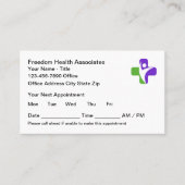 Afspraakkaarten voor medische Kantoor Afsprakenkaartje (Voorkant)