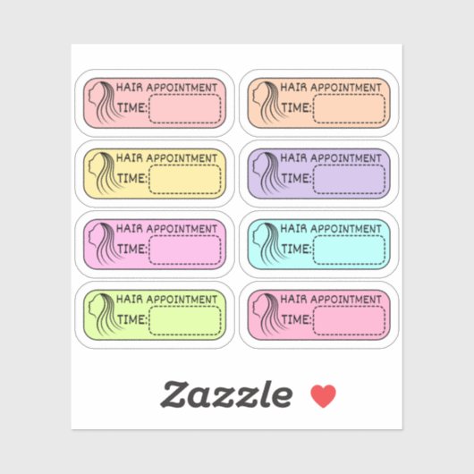 Afspraaklabels Kapperszaak Schoonheid Zelfzorg Buj Sticker (Vel)