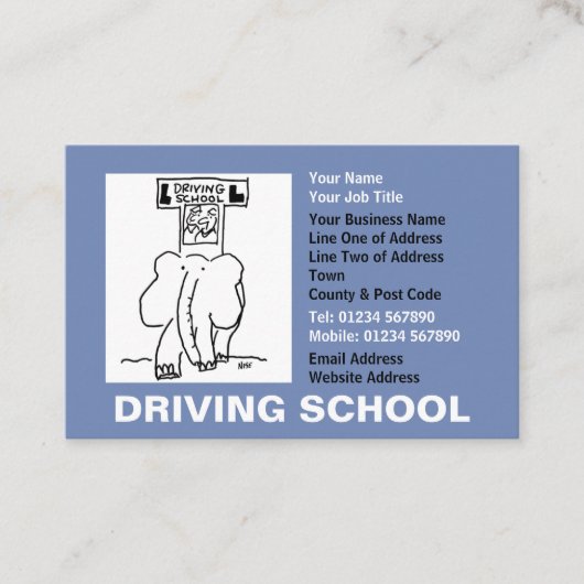 Afspraken rijschool visitekaartje (Voorkant)