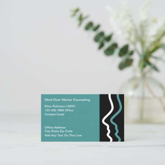 Afsprakenkaarten voor mentale gezondheidsadviseur afsprakenkaartje (Staand voorkant)