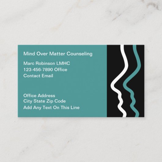 Afsprakenkaarten voor mentale gezondheidsadviseur afsprakenkaartje (Voorkant)