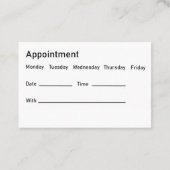 Afsprakenkaarten voor mentale gezondheidsadviseur afsprakenkaartje (Achterkant)