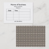 Afsprakenkaartje (Voorkant / Achterkant)