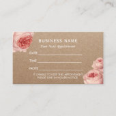 Afsprakenkaartje |  bloemenrustieke kraft (Voorkant)