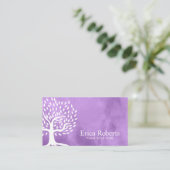 Afsprakenkaartje |  Paarse Waterverf (Staand voorkant)