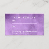 Afsprakenkaartje |  Paarse Waterverf (Achterkant)