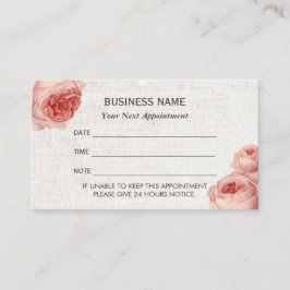 Afsprakenkaartje | Textuur van  Floral Linen