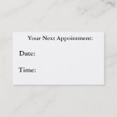 Afsprakenkaartjes (Achterkant)