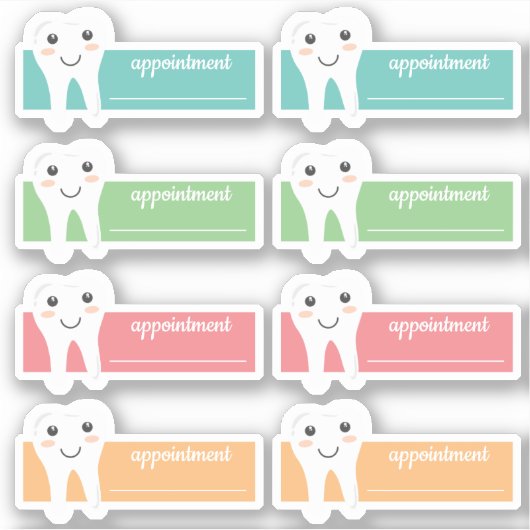Afsprakenplanner voor tandarts sticker (Voorkant)