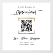 Afsprakenschema QR Code Venster Cling Raamsticker (Vel)