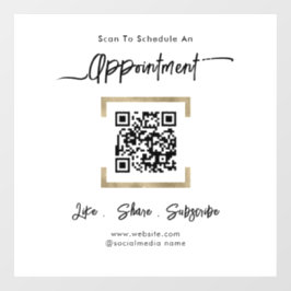 Afsprakenschema QR Code Venster Cling Raamsticker