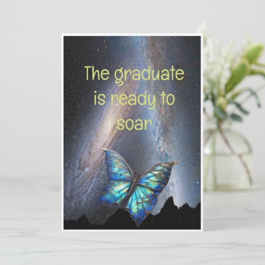 Afsstuderen is klaar om te vliegen aankondiging (Staand voorkant)