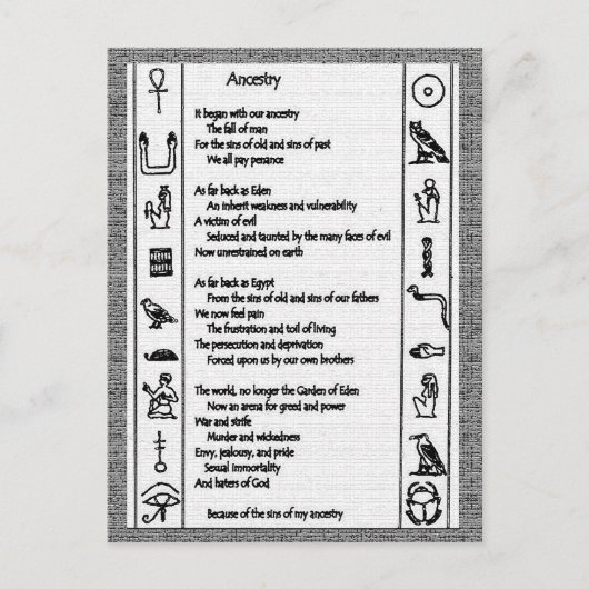 Afstamming Briefkaart (Voorkant)