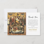 Afstamming van de kruisorthodoxe begrafenis bedankkaart (Voorkant)