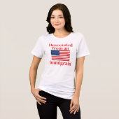 Afstamming van een immigrant (aanpasbaar) Tri-Blend shirt (Voorkant volledig)