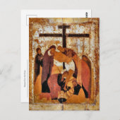Afstamming van het Kruis Orthodox Christelijk Icoo Briefkaart (Voorkant / Achterkant)