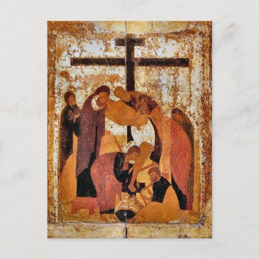 Afstamming van het Kruis Orthodox Christelijk Icoo Briefkaart (Voorkant)