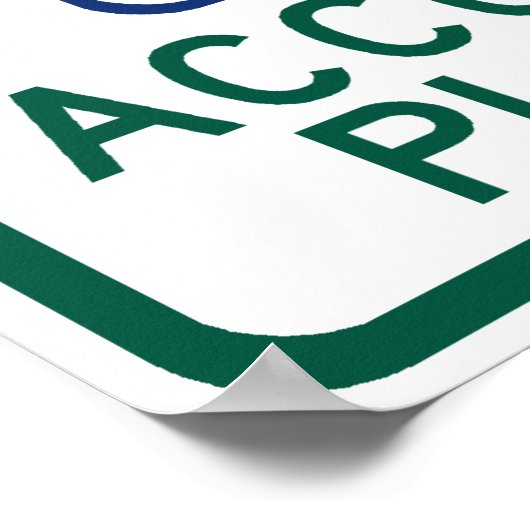 Afstand accordeonspeler poster (Hoek)