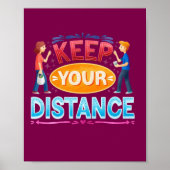 Afstand behouden poster (Voorkant)