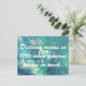 Afstand betekent zo weinig briefkaart (Staand voorkant)