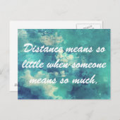 Afstand betekent zo weinig briefkaart (Voorkant / Achterkant)