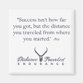 Afstand Gereisd Endurance Quote Magnet (Voorkant)