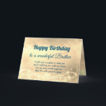 Afstand Happy Birthday Brother Kaart<br><div class="desc">Luxe gouden afstand Happy Birthday Brother gepersonaliseerd Wenskaart.</div>