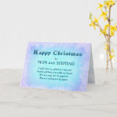 Afstand Happy Christmas Mom en Stepdad Kaart (Gele Bloem)