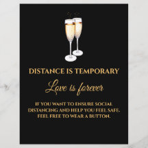 Afstand is tijdelijk, liefde is voor altijd flyer