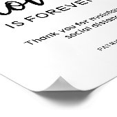 Afstand is tijdelijke liefde voor eeuwig teken poster (Hoek)