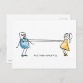 Afstand-Knuffel Briefkaart (Voorkant / Achterkant)