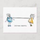 Afstand-Knuffel Briefkaart (Voorkant)