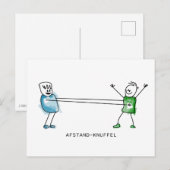 Afstand-Knuffel Briefkaart (Voorkant / Achterkant)