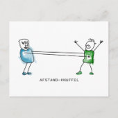 Afstand-Knuffel Briefkaart (Voorkant)